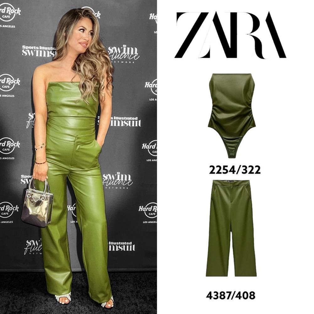 Zara Faux Leather bodysuit only
